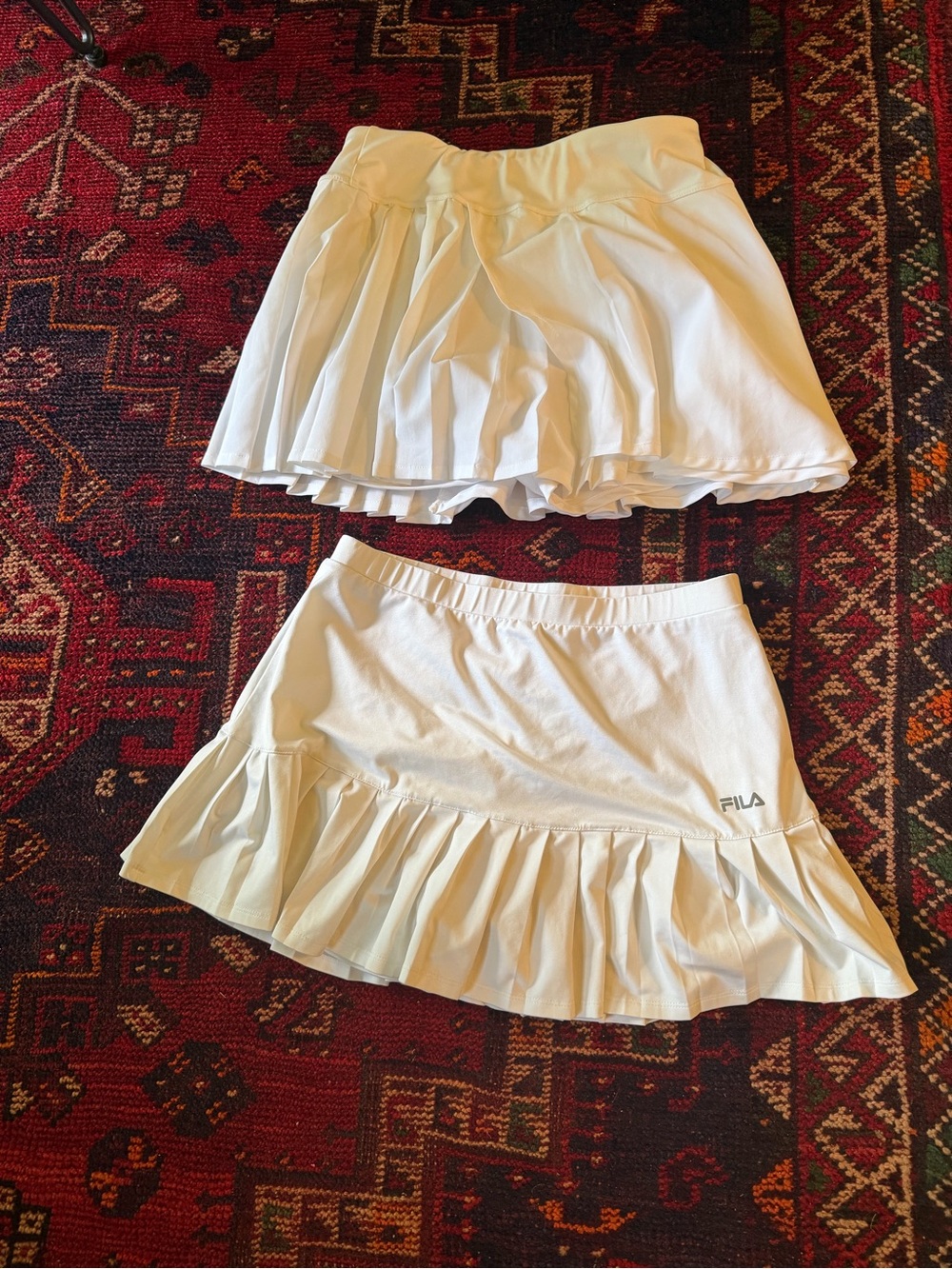 Fila White Ruffle Tennis Mini Skirts/Jessica Simpson size Medium — Set of 2